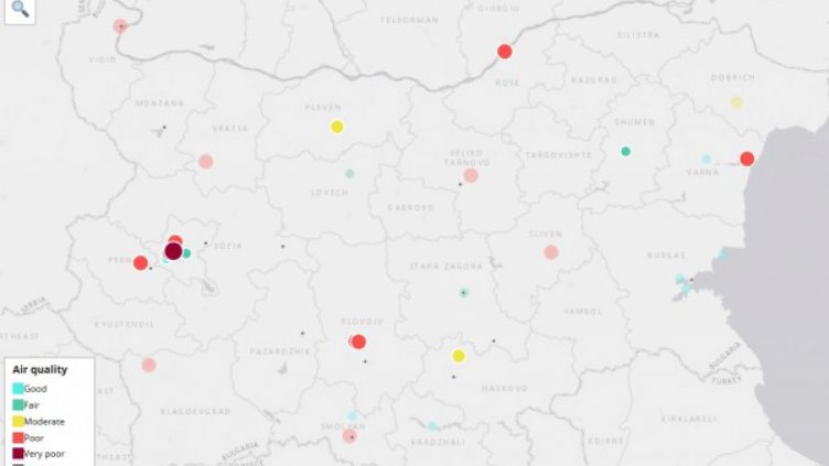 Четири столични квартала тънат в мръсен смог