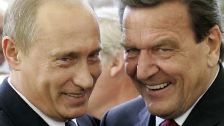 Владимир Путин и Герхард Шрьодер