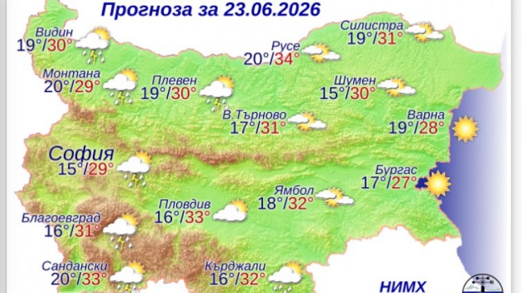 Какво време ни очаква във вторник?