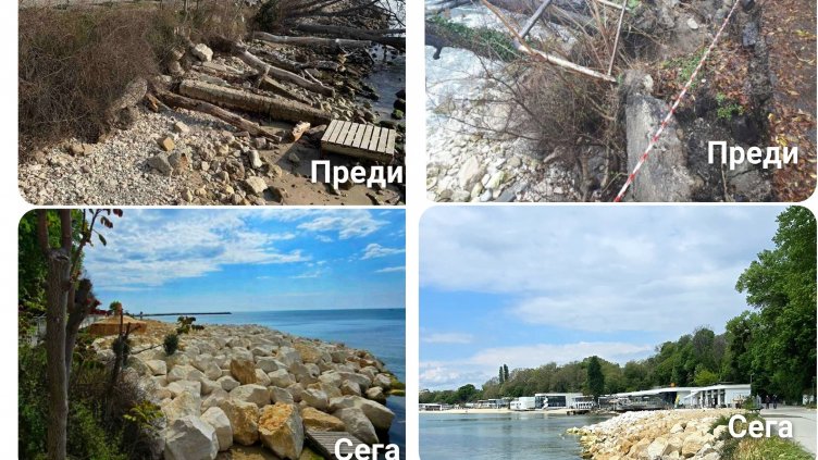 Успешно приключи първи етап от ремонта на брегоукрепителното съоръжение до Рибарски плаж (СНИМКИ)