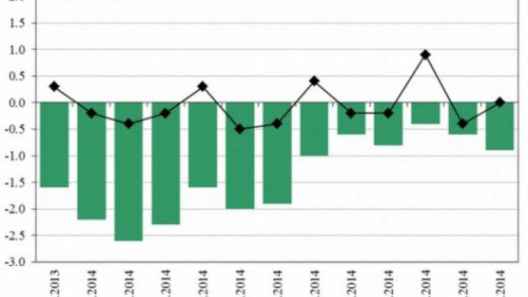 Блумбърг: Спадът на цените в България ще продължи и през 2015 г.