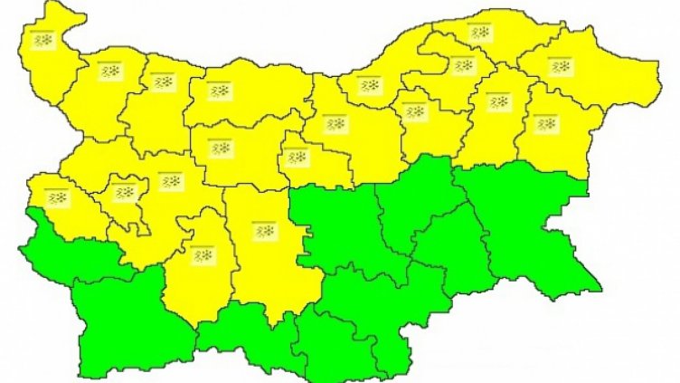 Жълт код за валежи във Варна