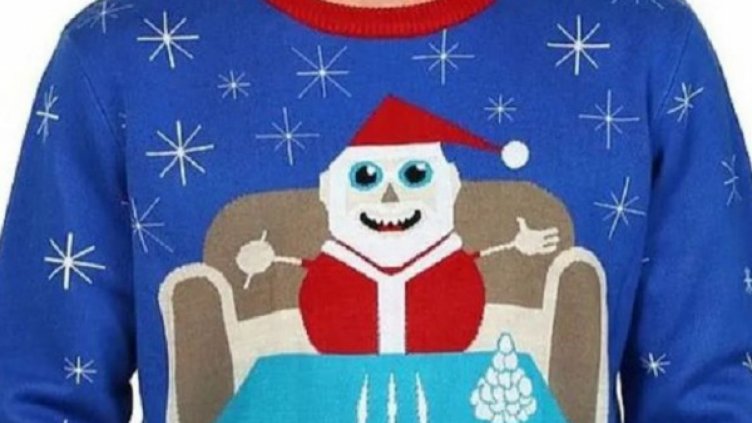 Пуснаха пуловери на Дядо Коледа с линии от кокаин 