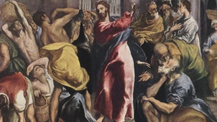 На Велики понеделник Исус прогонил търговците от храма