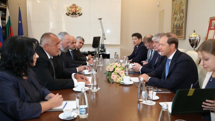 Борисов се срещна с руския министър на промишлеността и търговията Денис Мантуров