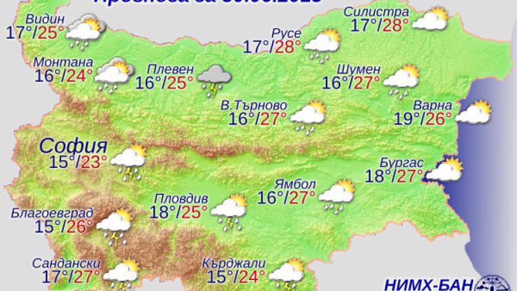 Валежи в цялата страна от вторник