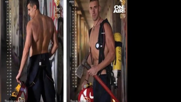 Варненските пожарникари разсъблечени, изпотиха мрежата с календар (Видео)