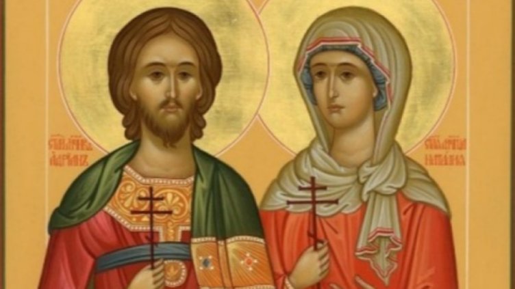 Църквата почита светите мъченици Адриан и Наталия