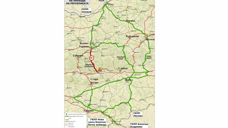 Спират ТИР-овете през Хаинбоаз заради ремонт