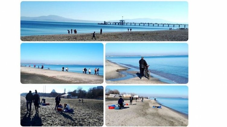 Десетки отидоха на плаж в първия ден от годината