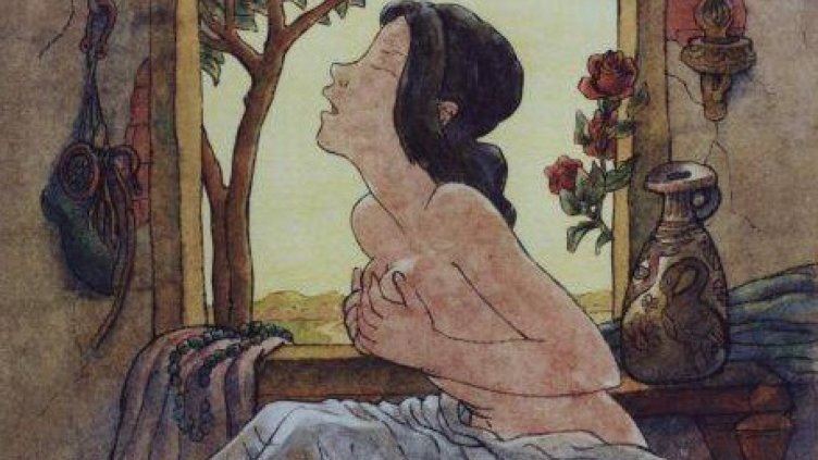 Кадър от &quot;Луната със сините очи&quot; на аниматора Пенчо Кунчев.