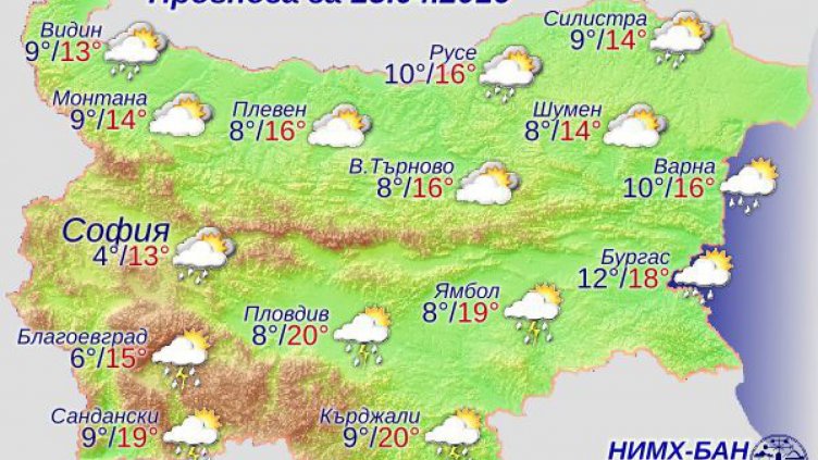 Дъжд, сняг и гръмотевици в началото на седмицата
