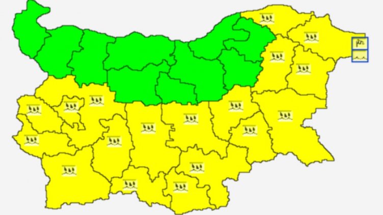 Жълт код за валежи има за Варна утре