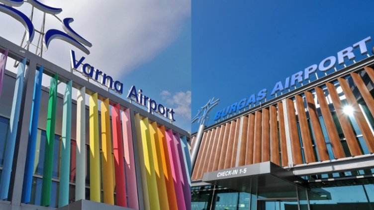 Летищата във Варна и Бургас обслужиха общо 3,7 млн. пътници през 2023 г.