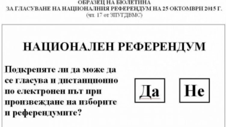 ЦИК показа бюлетината за референдума