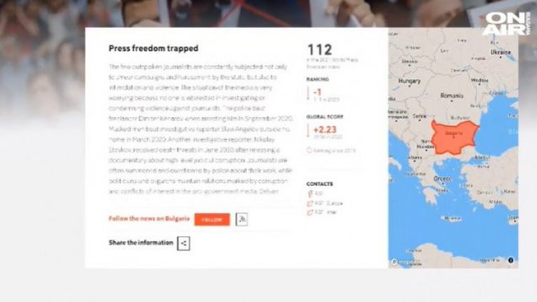 България се срина с още едно място по свобода на медиите
