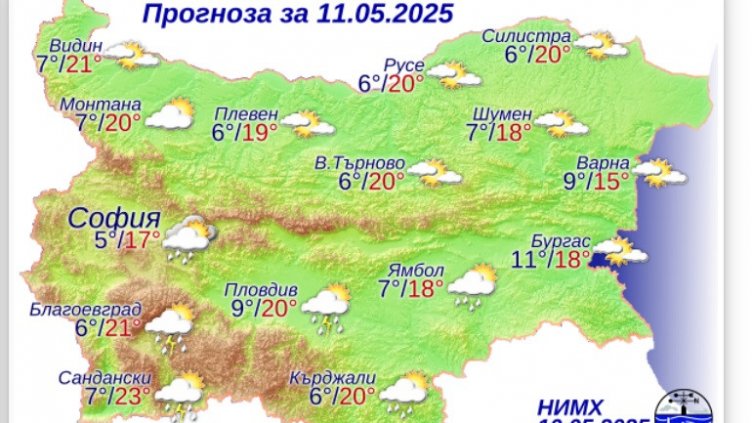 Какво време ни очаква в неделя?
