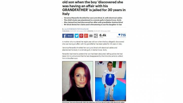 Майка уби жестоко малкия си син, открил аферата ѝ с дядо му