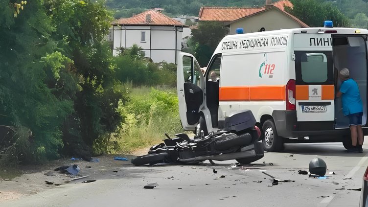 Зверска катастрофа с мотор в Кранево