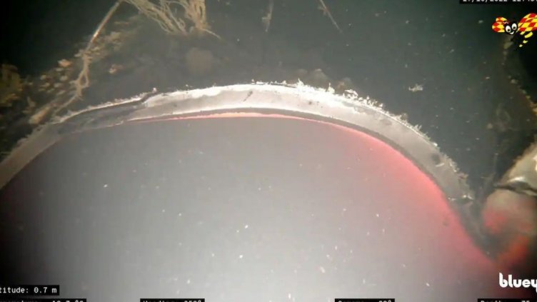 Пуснаха снимки от взривения газопровод  "Северен поток" в Балтийско море