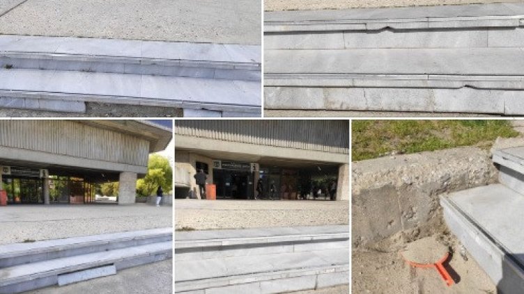 Гражданин сам поправи разбитите от години стълби пред Община Варна