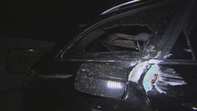 Скала удари автомобил на АМ "Струма"