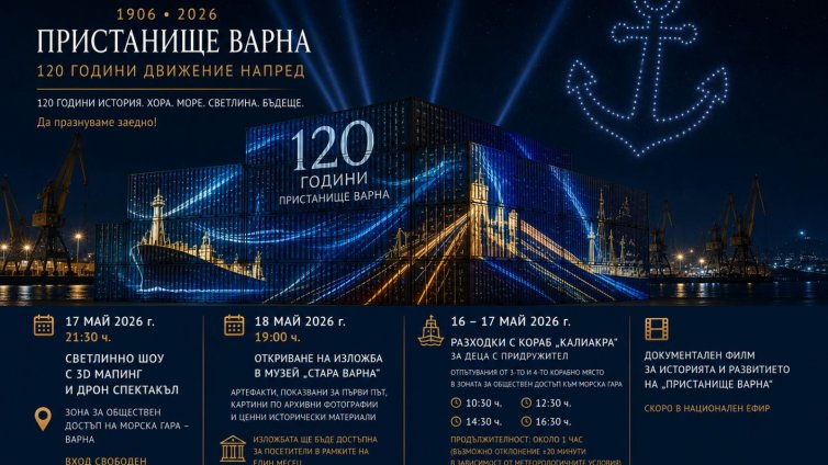 "Пристанище Варна&ldquo; празнува 120 години със събития за гражданите