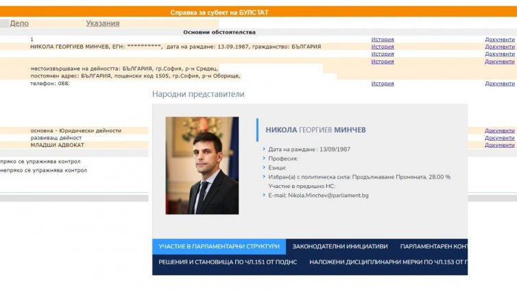 Слави, Лили и шефът на НС с теч на данни в БУЛСТАТЛИЙК