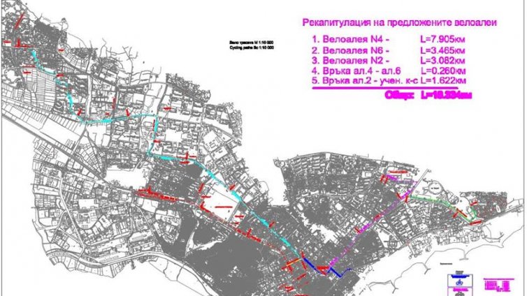 Велоалеите във Варна ще се увеличат с 16 км