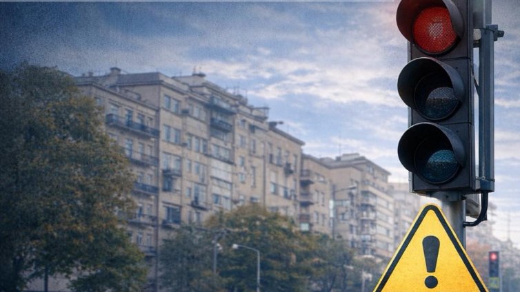 Укрепват аварийно светофар в центъра на Варна