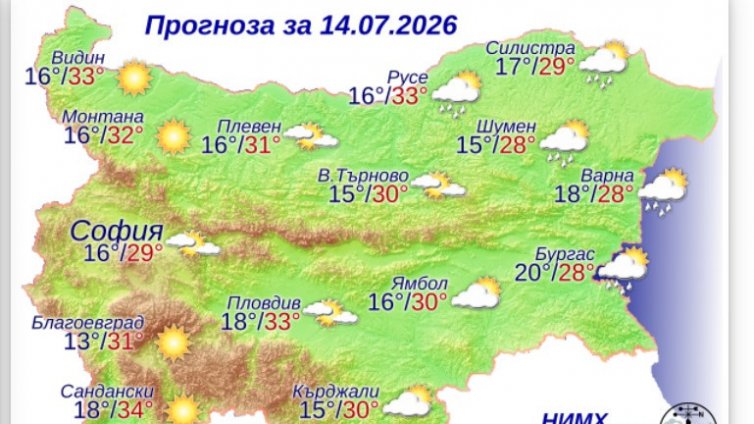 Какво време ни очаква във вторник?