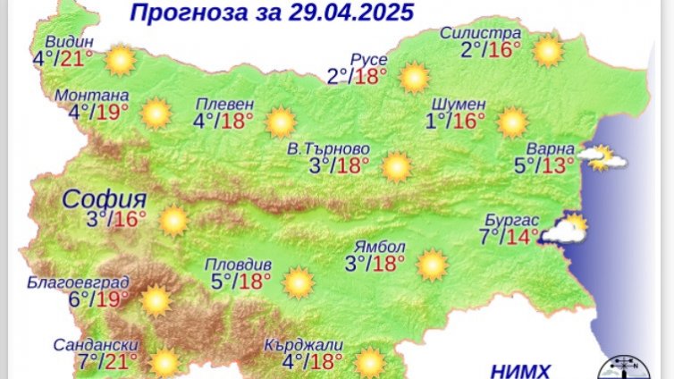 Какво ще бъде времето във Варна утре?
