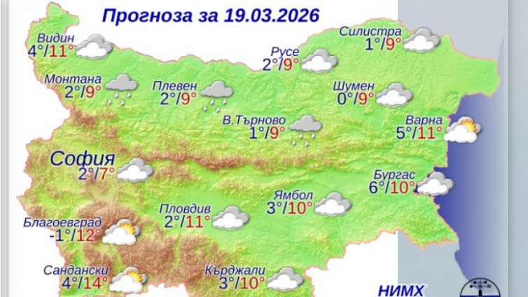 Какво време ни очаква в четвъртък?