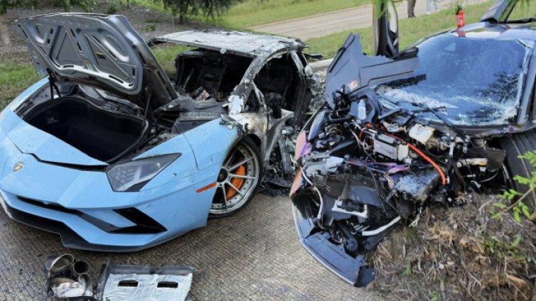 Сблъсък за милиони: Две суперколи на Lamborghini са унищожени след катастрофа (СНИМКИ)