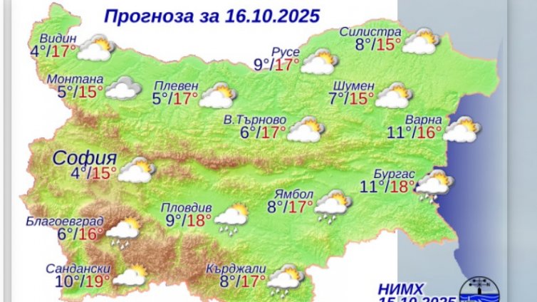 Какво време ни очаква в четвъртък?