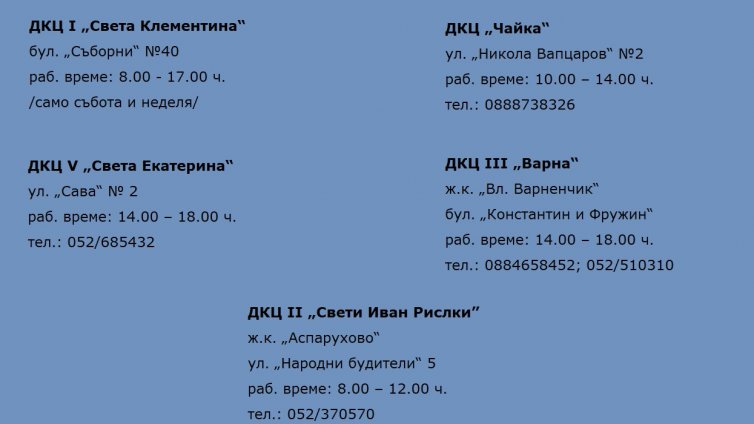 Стартира COVID зона и в ДКЦ "Св. Иван Рилски" в Аспарухово