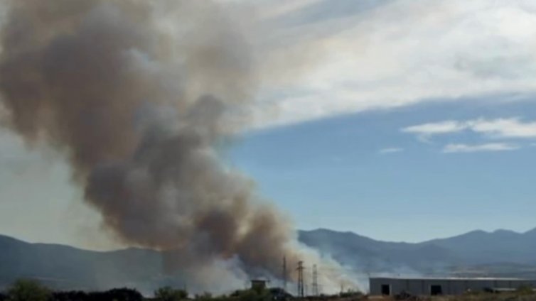 Голям пожар пламна край Сопот