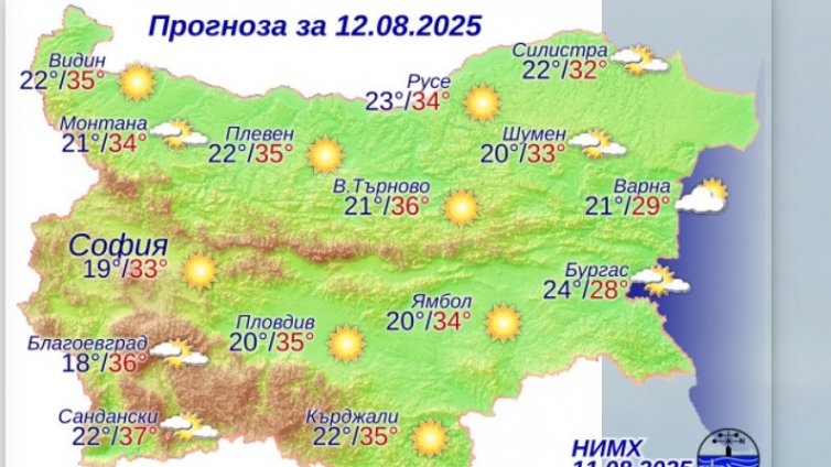 Какво време ни очаква във вторник?