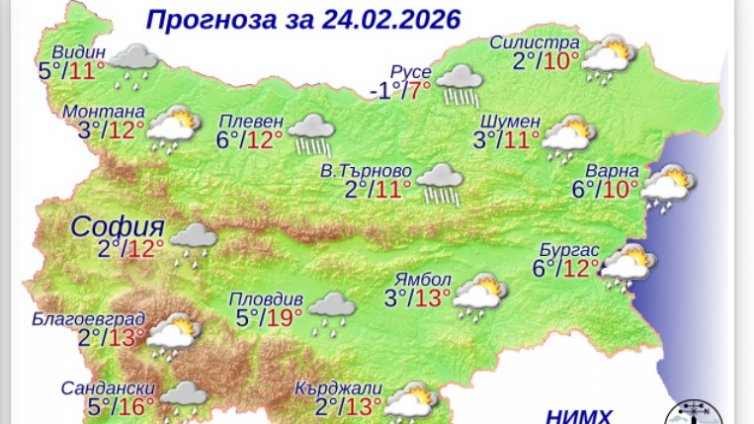 Какво време ни очаква във вторник?