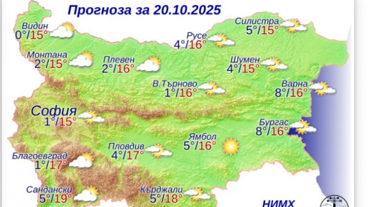 Новата седмица започва със Слънце и с температури до 18° във Варна