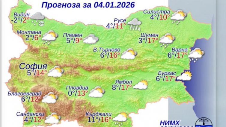Какво време ни очаква в неделя?