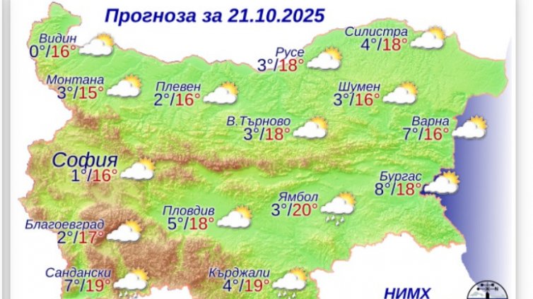 Какво време ни очаква във вторник?