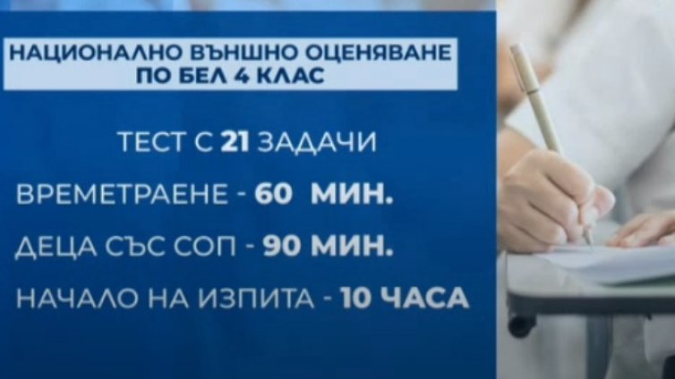 Учениците от четвърти клас са на изпит по БЕЛ