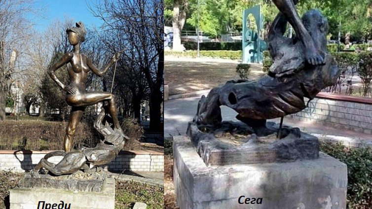 Арестуваха крадеца на скулптурата в центъра на Варна